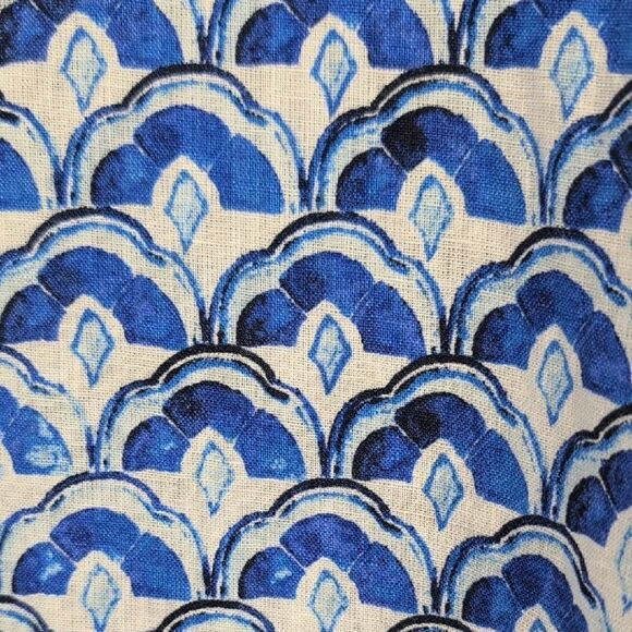 Sigrid Olsen Linen Popover 3/4 Length Sleeve Blouse Top Size XL Amalfi Blue - Picture 5 of 8